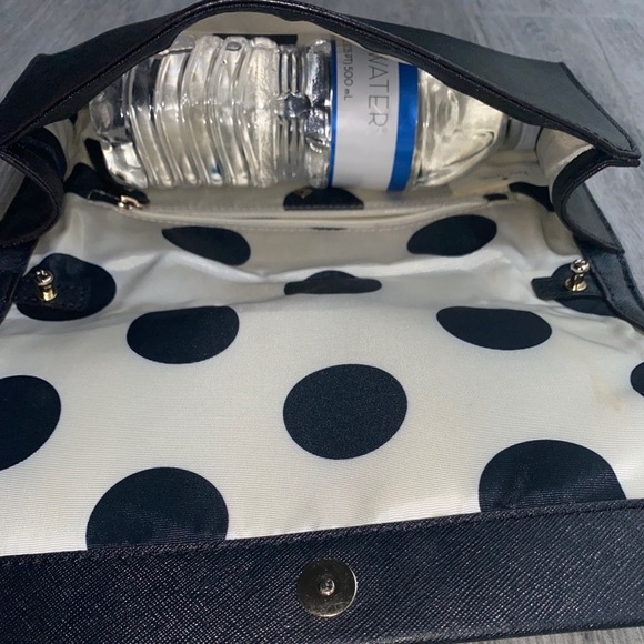 🖤🖤 KATE SPADE Clutch / Crossbody in black with gold hardware + dust bag 🖤🖤 - Picture 8 of 14